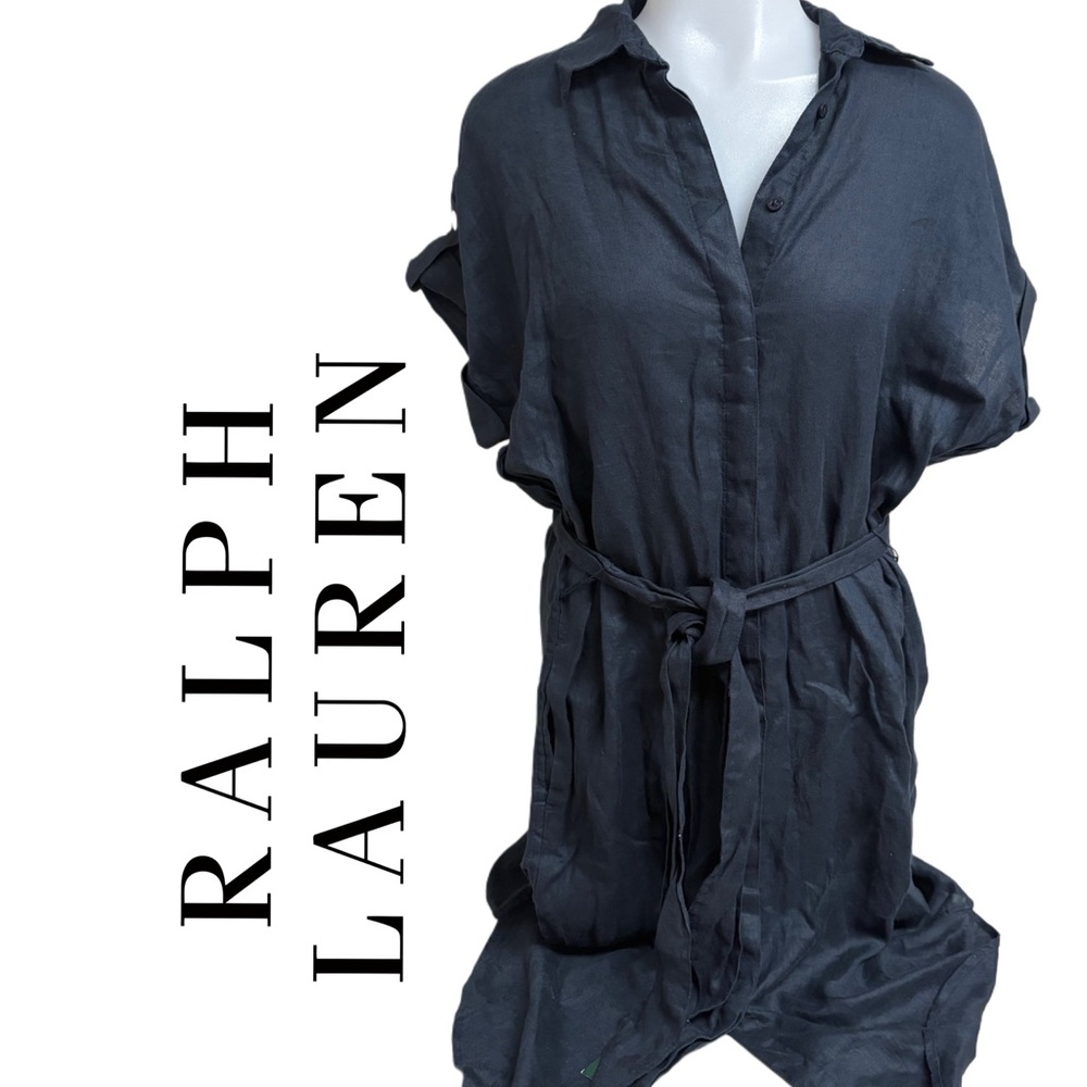 Ralph Lauren Charcoal Belted Dress